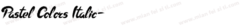 Pastel Colors Italic字体转换